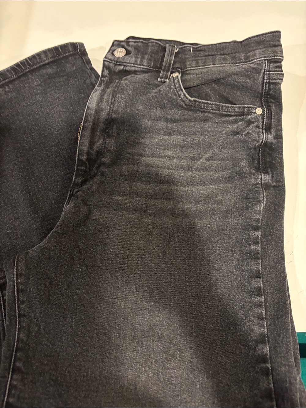Gloria Vanderbilt Women's Black Washed Flare Jeans size 16,